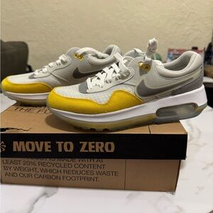 Nike Air Max White and Yellow Sneakers